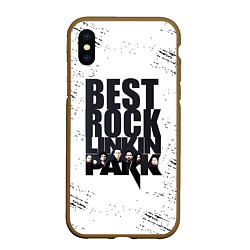 Чехол iPhone XS Max матовый Linkin Park BEST ROCK, цвет: 3D-коричневый