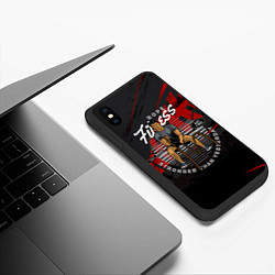 Чехол iPhone XS Max матовый Фитнес тренировка с канатами, цвет: 3D-черный — фото 2