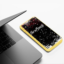 Чехол iPhone XS Max матовый Papa roach Брызги, цвет: 3D-желтый — фото 2