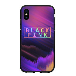 Чехол iPhone XS Max матовый BLACKPINK COLORS, цвет: 3D-черный