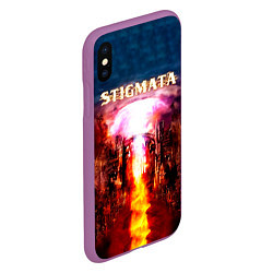 Чехол iPhone XS Max матовый Stigmata альбом, цвет: 3D-фиолетовый — фото 2