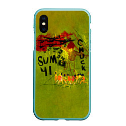 Чехол iPhone XS Max матовый Chuck - Sum 41, цвет: 3D-мятный