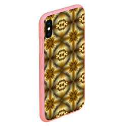 Чехол iPhone XS Max матовый Калейдоскоп GOLD золотые 3D текстуры, цвет: 3D-баблгам — фото 2