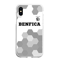 Чехол iPhone XS Max матовый Benfica Sport на светлом фоне, цвет: 3D-белый