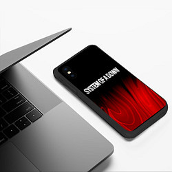 Чехол iPhone XS Max матовый System of a Down Red Plasma, цвет: 3D-черный — фото 2