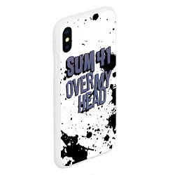 Чехол iPhone XS Max матовый Sum 41 Over My Head, цвет: 3D-белый — фото 2