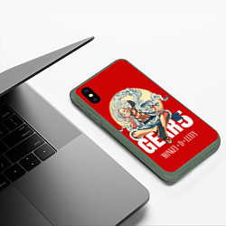 Чехол iPhone XS Max матовый ЛУФФИ 5 ГИР ONE PIECE На луне, цвет: 3D-темно-зеленый — фото 2