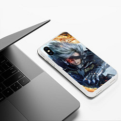 Чехол iPhone XS Max матовый Metal Gear Rising: Revengeance, цвет: 3D-белый — фото 2