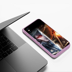 Чехол iPhone XS Max матовый METAL GEAR RISING САМУРАЙ, цвет: 3D-сиреневый — фото 2