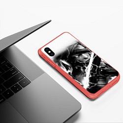 Чехол iPhone XS Max матовый МЕТАЛ ГИР СОЛИД- METAL GEAR, цвет: 3D-красный — фото 2