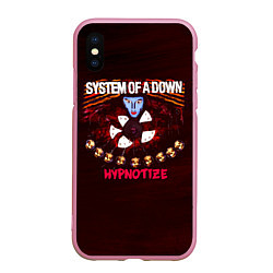 Чехол iPhone XS Max матовый Hypnotize - System of a Down, цвет: 3D-розовый