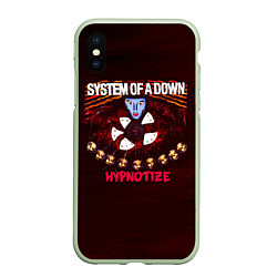 Чехол iPhone XS Max матовый Hypnotize - System of a Down, цвет: 3D-салатовый