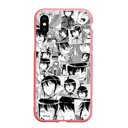 Чехол iPhone XS Max матовый Tsuki ga Michibiku Isekai Douchuu pattern, цвет: 3D-баблгам