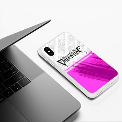 Чехол iPhone XS Max матовый Bullet For My Valentine Rock Legends, цвет: 3D-белый — фото 2