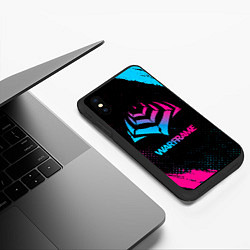 Чехол iPhone XS Max матовый Warframe Neon Gradient, цвет: 3D-черный — фото 2