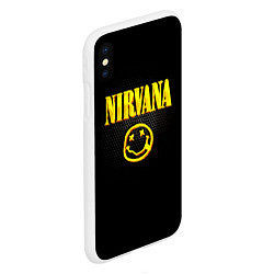 Чехол iPhone XS Max матовый NIRVANA соты, цвет: 3D-белый — фото 2