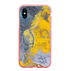 Чехол iPhone XS Max матовый Извержение Красок, цвет: 3D-баблгам