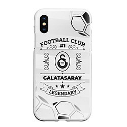Чехол iPhone XS Max матовый Galatasaray Football Club Number 1 Legendary, цвет: 3D-белый