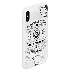 Чехол iPhone XS Max матовый Galatasaray Football Club Number 1 Legendary, цвет: 3D-белый — фото 2