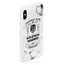 Чехол iPhone XS Max матовый Atletico Madrid Football Club Number 1 Legendary, цвет: 3D-белый — фото 2