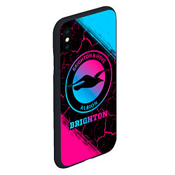 Чехол iPhone XS Max матовый Brighton Neon Gradient, цвет: 3D-черный — фото 2