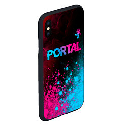 Чехол iPhone XS Max матовый Portal Neon Gradient, цвет: 3D-черный — фото 2