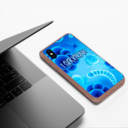 Чехол iPhone XS Max матовый Я выжил! Blue, цвет: 3D-коричневый — фото 2