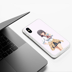 Чехол iPhone XS Max матовый МЭГУРИ ШИРОМЭГУРИ OreGairu, цвет: 3D-белый — фото 2