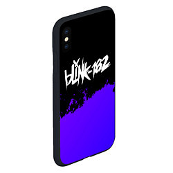 Чехол iPhone XS Max матовый Blink 182 Purple Grunge, цвет: 3D-черный — фото 2