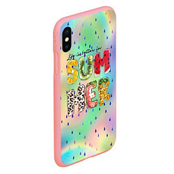 Чехол iPhone XS Max матовый Summer буквы из фруктов, цвет: 3D-баблгам — фото 2