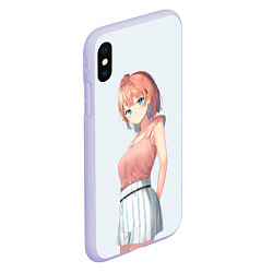 Чехол iPhone XS Max матовый Iroha Isshiki OreGairu, цвет: 3D-светло-сиреневый — фото 2