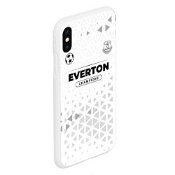 Чехол iPhone XS Max матовый Everton Champions Униформа, цвет: 3D-белый — фото 2