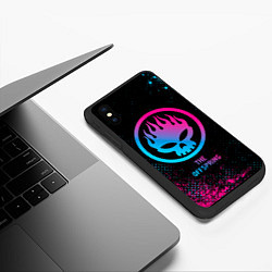 Чехол iPhone XS Max матовый The Offspring Neon Gradient, цвет: 3D-черный — фото 2