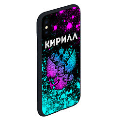 Чехол iPhone XS Max матовый Кирилл Россия, цвет: 3D-черный — фото 2