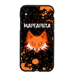 Чехол iPhone XS Max матовый Маргарита - ЛИСА - Брызги, цвет: 3D-черный
