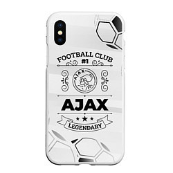 Чехол iPhone XS Max матовый Ajax Football Club Number 1 Legendary, цвет: 3D-белый