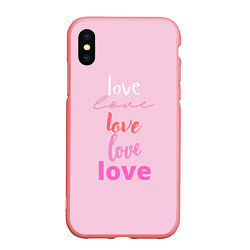 Чехол iPhone XS Max матовый Love love!, цвет: 3D-баблгам