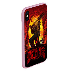 Чехол iPhone XS Max матовый Doom slayer - gates, цвет: 3D-розовый — фото 2