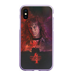 Чехол iPhone XS Max матовый EDDIE MUNSON STRANGER THINGS 4, цвет: 3D-светло-сиреневый