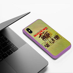 Чехол iPhone XS Max матовый Beatles N0 5, цвет: 3D-фиолетовый — фото 2