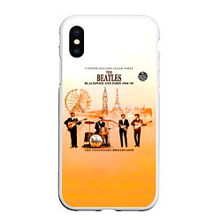 Чехол iPhone XS Max матовый The Beatles Blackpool And Paris 1964-65, цвет: 3D-белый