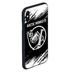 Чехол iPhone XS Max матовый Arctic Monkeys - КОТ - Краски, цвет: 3D-черный — фото 2