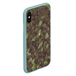 Чехол iPhone XS Max матовый Камуфляж Multicam, цвет: 3D-мятный — фото 2