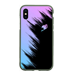 Чехол iPhone XS Max матовый Хвост феи - neon, цвет: 3D-темно-зеленый