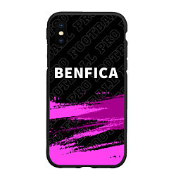 Чехол iPhone XS Max матовый Benfica Pro Football, цвет: 3D-черный
