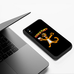 Чехол iPhone XS Max матовый НАКАТИГР: ТИГР, цвет: 3D-черный — фото 2