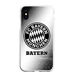 Чехол iPhone XS Max матовый Bayern Sport на светлом фоне, цвет: 3D-белый