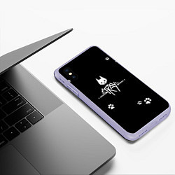 Чехол iPhone XS Max матовый Stray, цвет: 3D-светло-сиреневый — фото 2
