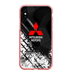 Чехол iPhone XS Max матовый Mitsubishi - След протектора