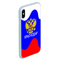 Чехол iPhone XS Max матовый Краснодар - ГЕРБ, цвет: 3D-голубой — фото 2